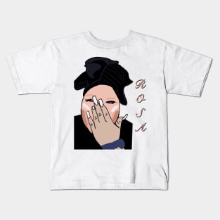 Rosa tiktok face + name drawing Kids T-Shirt